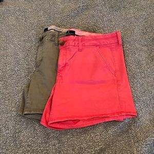 American Eagle Outfitters Midi Khaki Shorts Pair